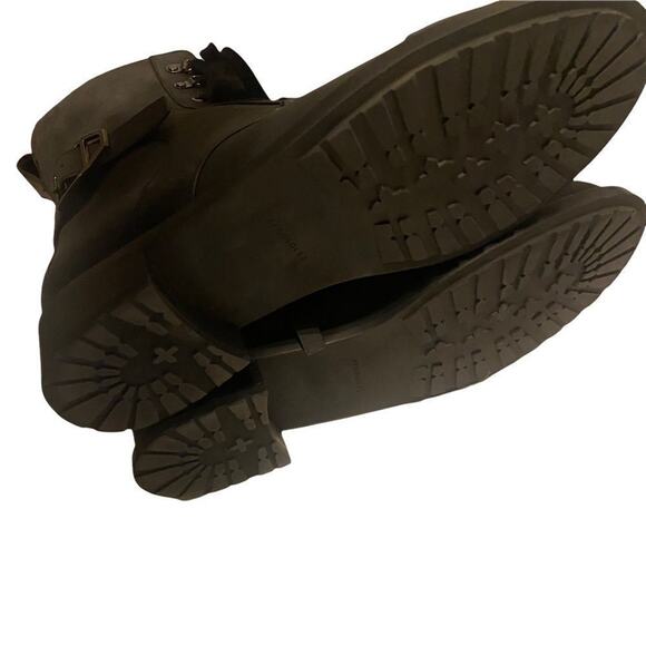 Aerosoles Boots Women's Dark Grey Amie Combat Side Zip Sz 12M - Picture 6 of 12